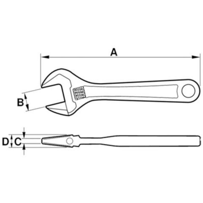 CLÉ À MOLETTE 27MM          8071 IP          BAHCO