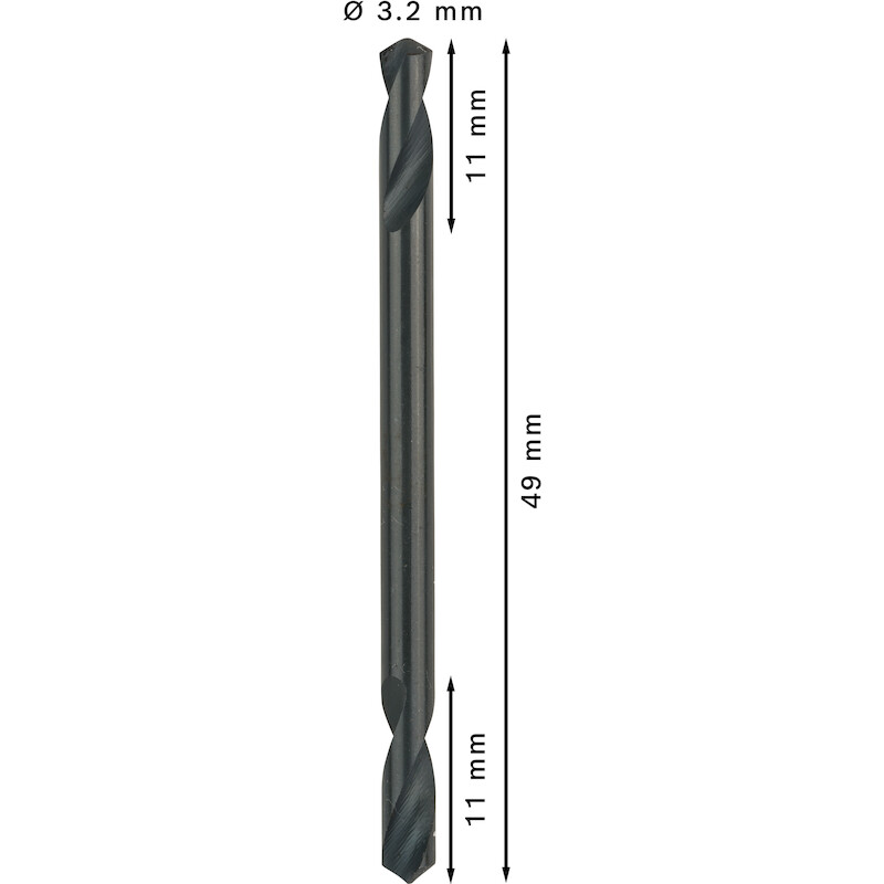 DUBBELBOOR HSS-G 3,2X49     2608597584(10ST) BOSCH