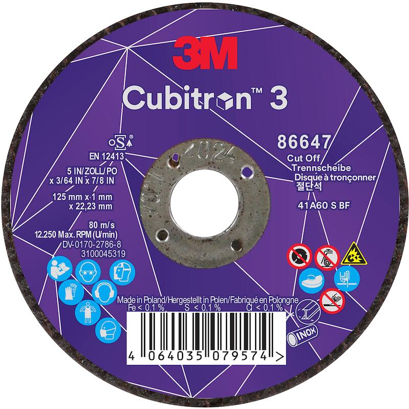 DISQUE TRONÇ. 125X1X22,23MM CUBITRON 3          3M