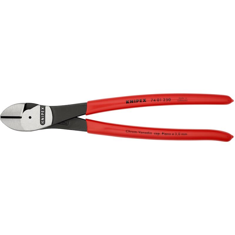 KNIPEX 7401250 KRACHT-ZIJSNIJTANG ZWART GEATRAMENTEERD MET KUNSTSTOF BEKLEED 250 MM