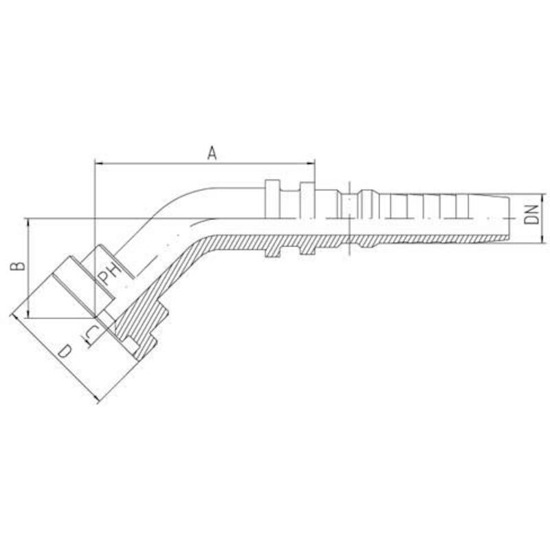 RACCORD À SERTIR 45°        I-SFS6-3/4"-45°-DN 2PH