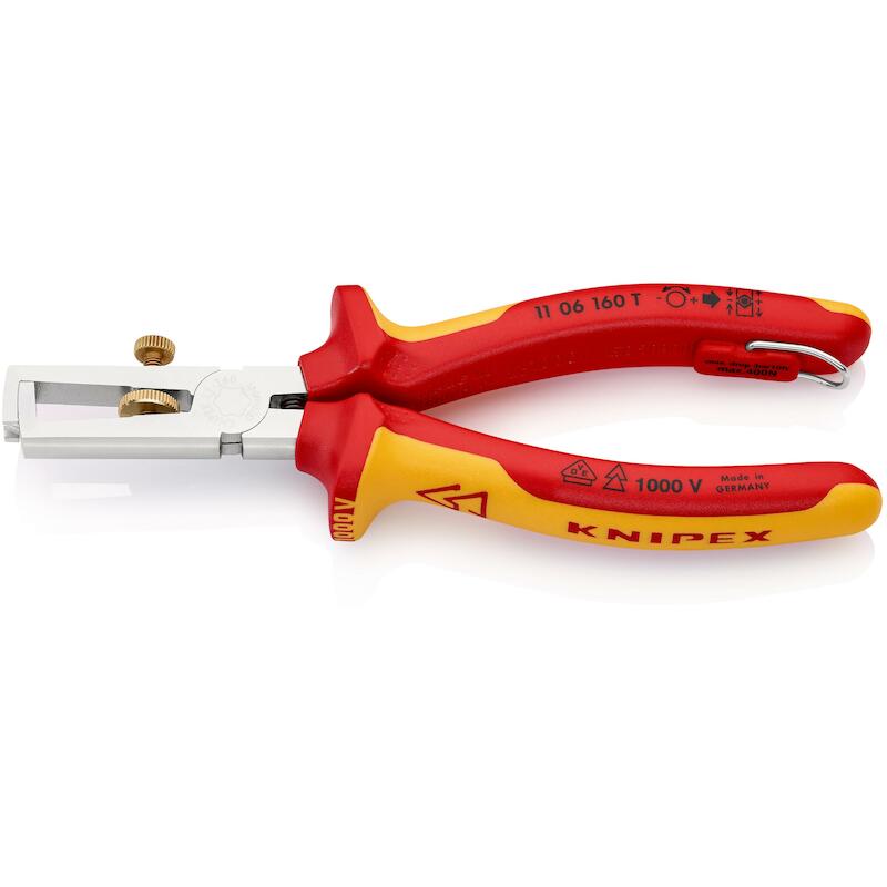 STRIPTANG VDE + HAAK VALBEV 11 06T - 160MM  KNIPEX