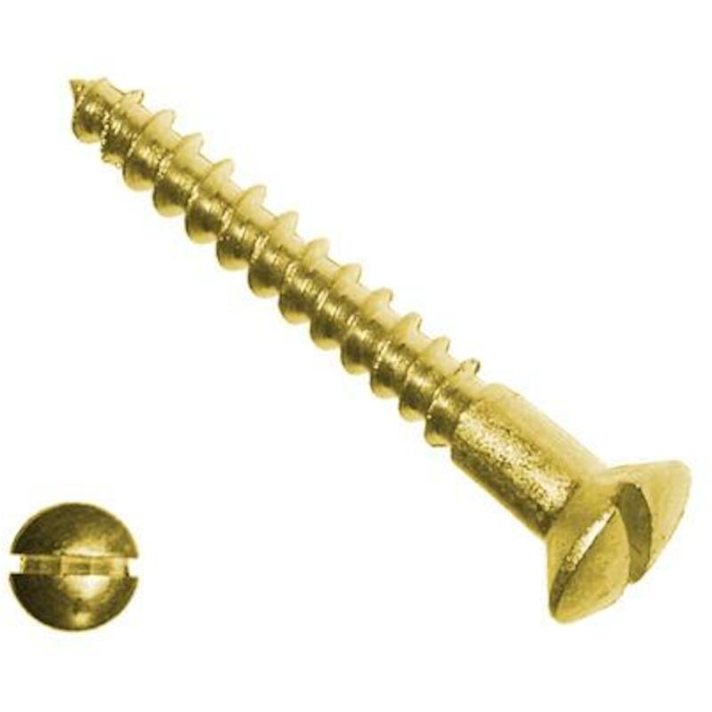 HOUTSCHROEF SLEUF BOLVERZONKEN KOP - DIN 95 - 4 X50 MM - MESSING