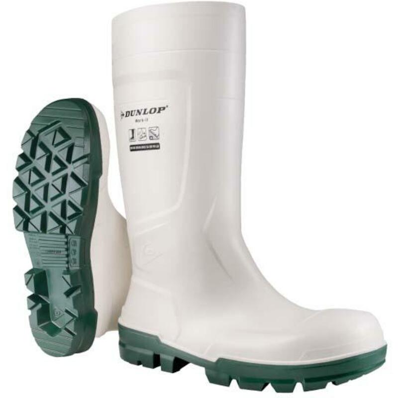KNIELAARS PVC S4 WIT        WORK IT      39 DUNLOP