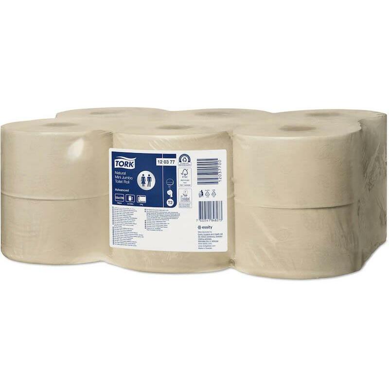 PAPIER TOILETTE MINI JUMBO  120377    (12 ROL)TORK