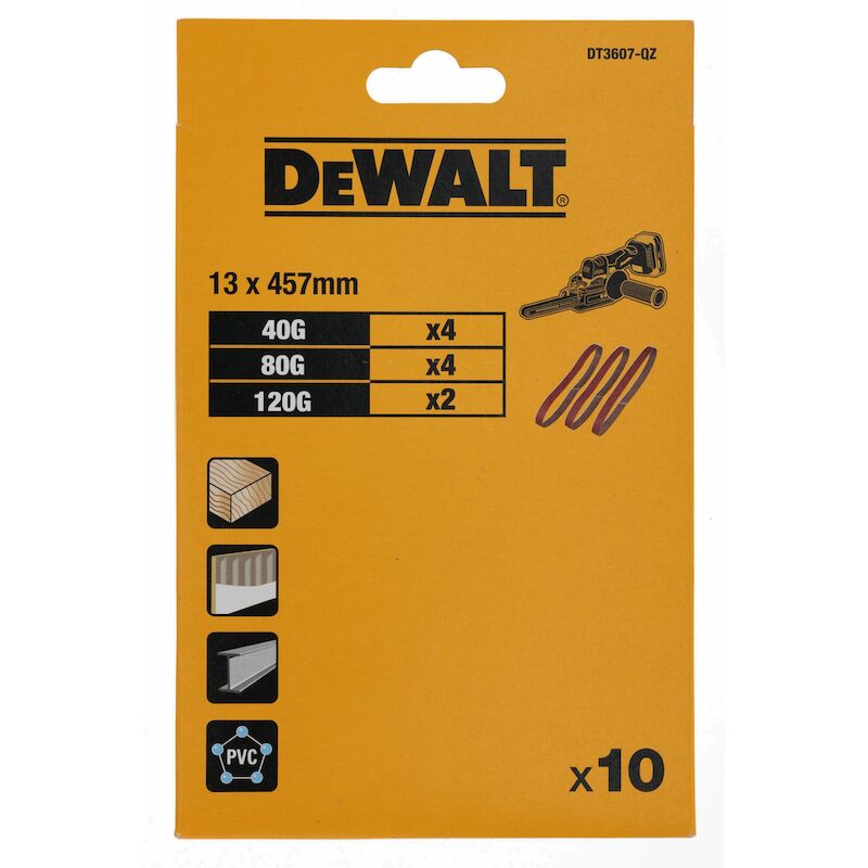 SCHUURBANDENSET 13X455MM    DT3607 40/80/120(10ST)