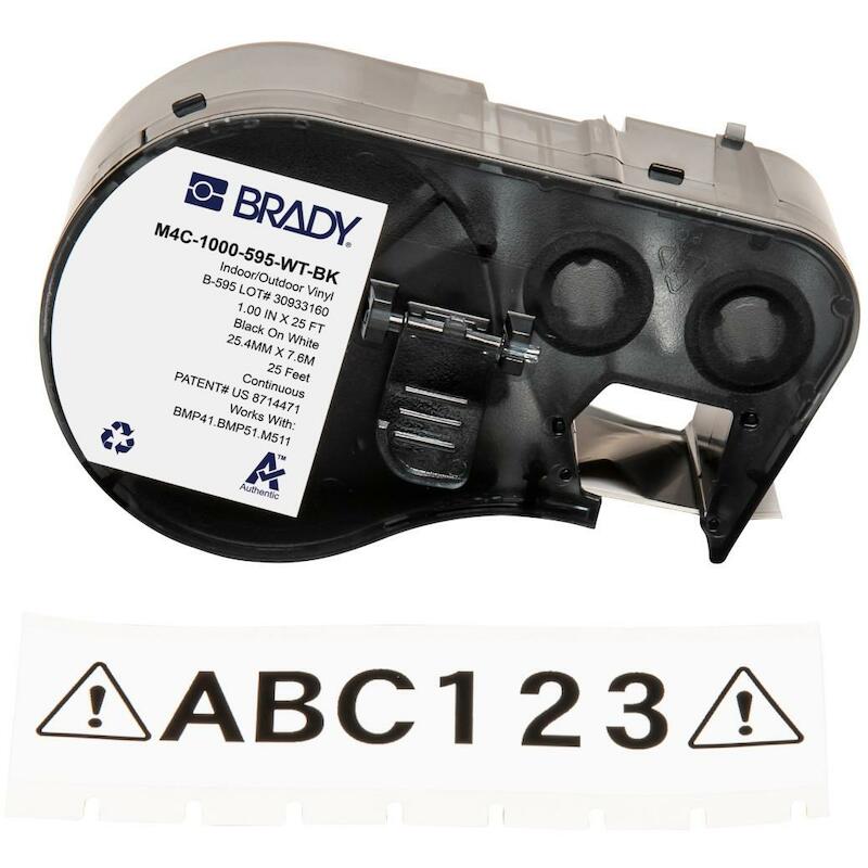 BANDES DE VINYL NO. SUR BL. M4C-1000-595-WT-BK BRA