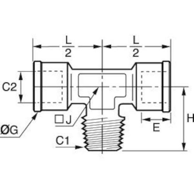 T-KOPPELING 1/8" V/V/M      0916 00 10 MESS.LEGRIS