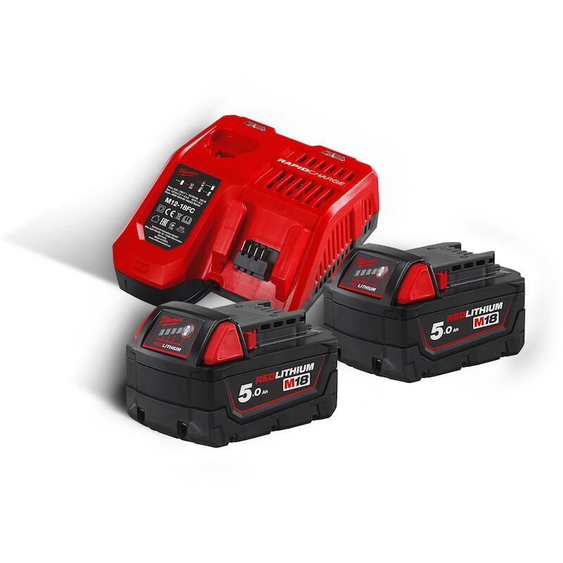 JEU D'ACCUS 18V/2X5AH+CHARG.M18 NRG 502  MILWAUKEE