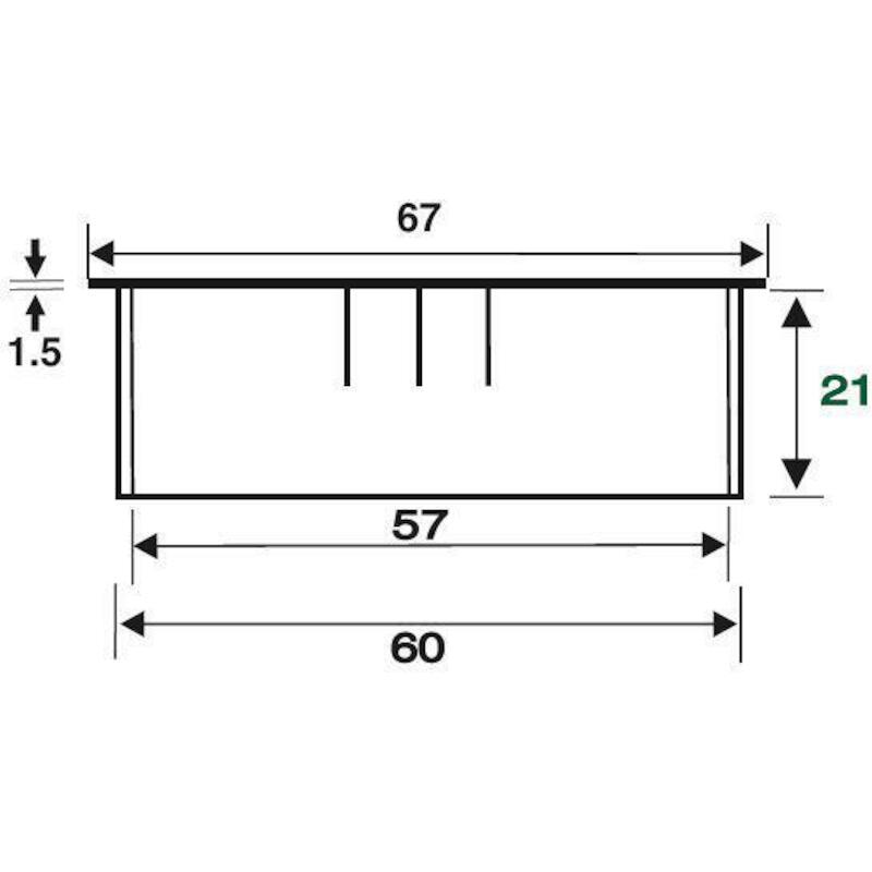 KABELDOORVOER 60MM RVS-LOOK 2066               BMB