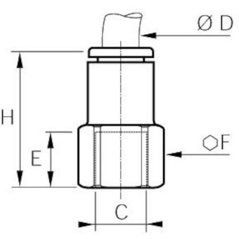 RECHTE OPSCHR. 8X1/8"BSPP   3114 08 10      LEGRIS