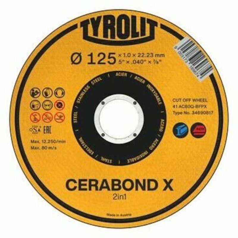 DISQUE TRONÇ. 125X1,6X22,23 CERABOND-X     TYROLIT