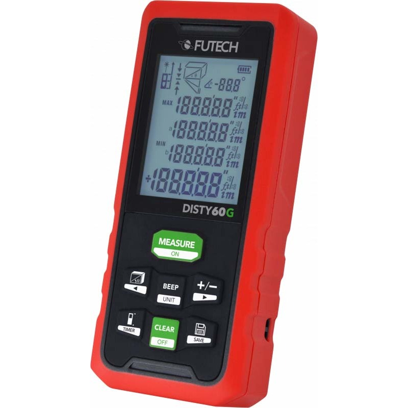 AFSTANDSMETER 60M GROEN     DISTY 60 2XAA   FUTECH