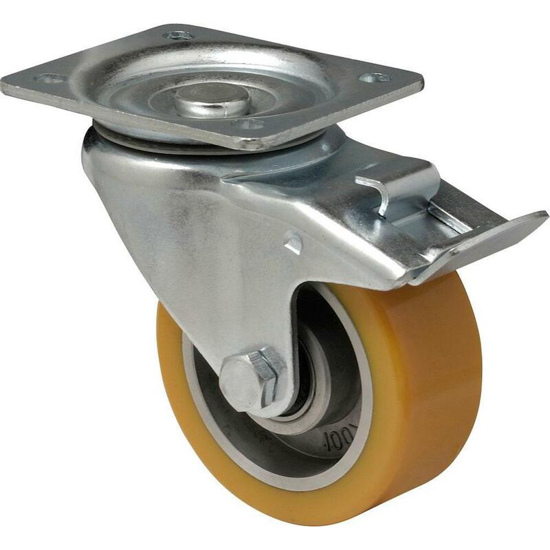 ROUE PIV./FR.ALU/PUR 100MM  BTAU 1002 6150 - 200KG