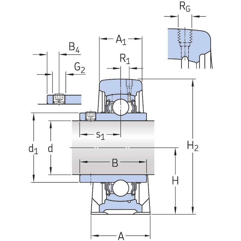 PALIER-Y COMPLET            SYF 20 TF          SKF