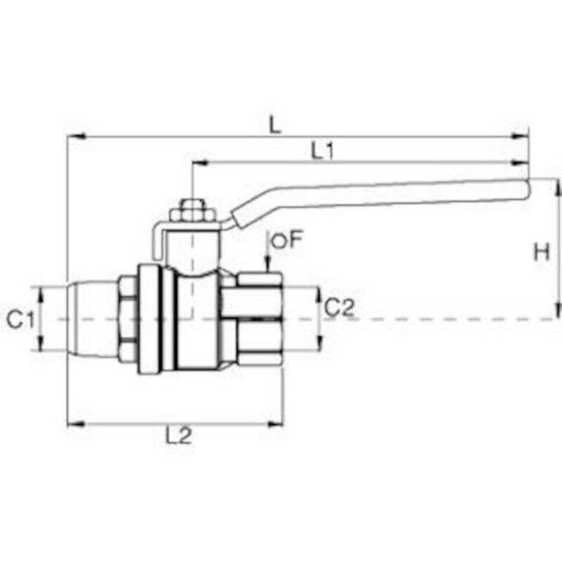 VANNE À BILLE  1" M/F       VR04 00 08    TRANSAIR