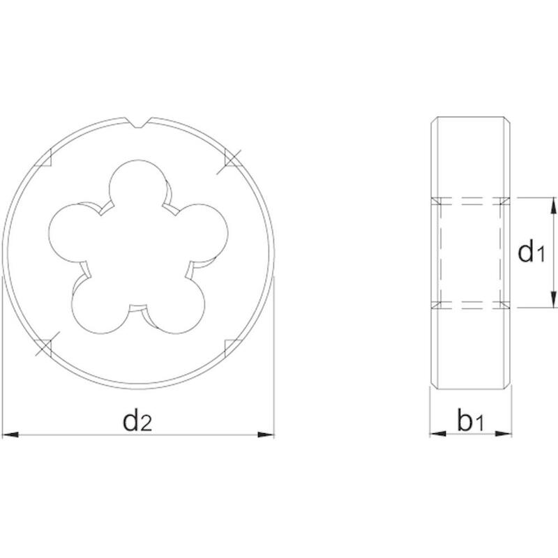 HSS RONDE SNIJPLAAT DIN EN 24231 SCHILAANSNIJDING, BSP (GASDRAAD) 3/8"-19 - 275201666 - PHANTOM