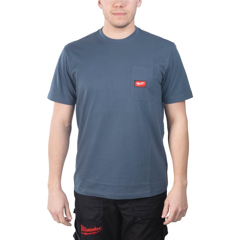 T-SHIRT KATOEN/PES          WTSSBLU BLAUW   M MILW