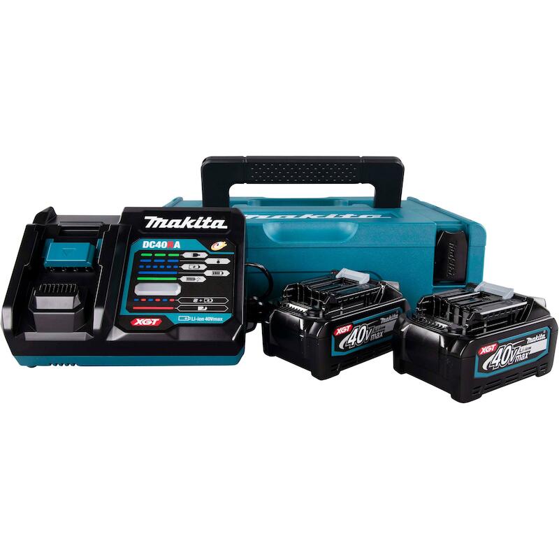 POWERPACK 40VMAX XGT LITHIUM-ION (2 ACCUS BL4040 + 1 CHARGEUR) EN COFFRET MAKPAC - 191J97-1 - MAKITA