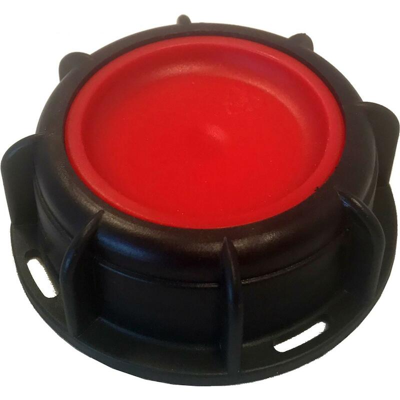 KAP IBC PP ZWART/ROOD S60X6 (VERWIJDERBARE DOP)
