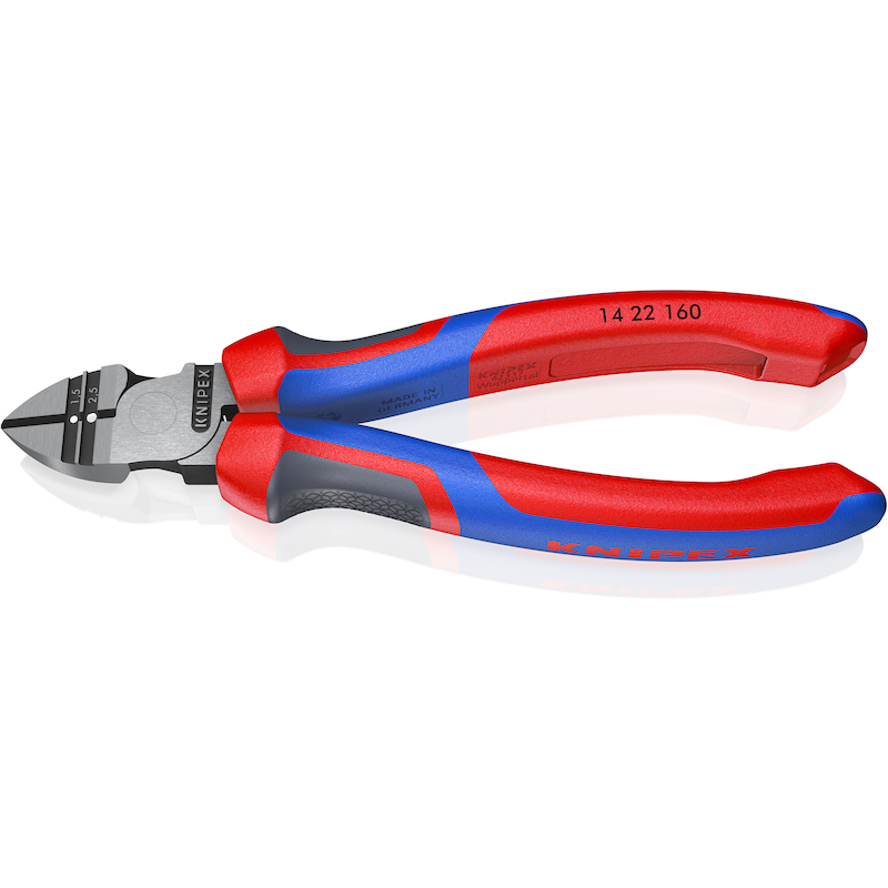 KNIPEX 1422160 AFSTRIP-ZIJSNIJTANG ZWART GEATRAMENTEERD MET MEER-COMPONENTENGREPEN 160 MM