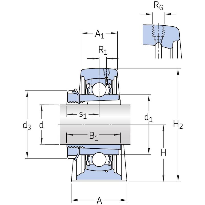 Y-LAGERBLOK - SKF SYJ 55 KF