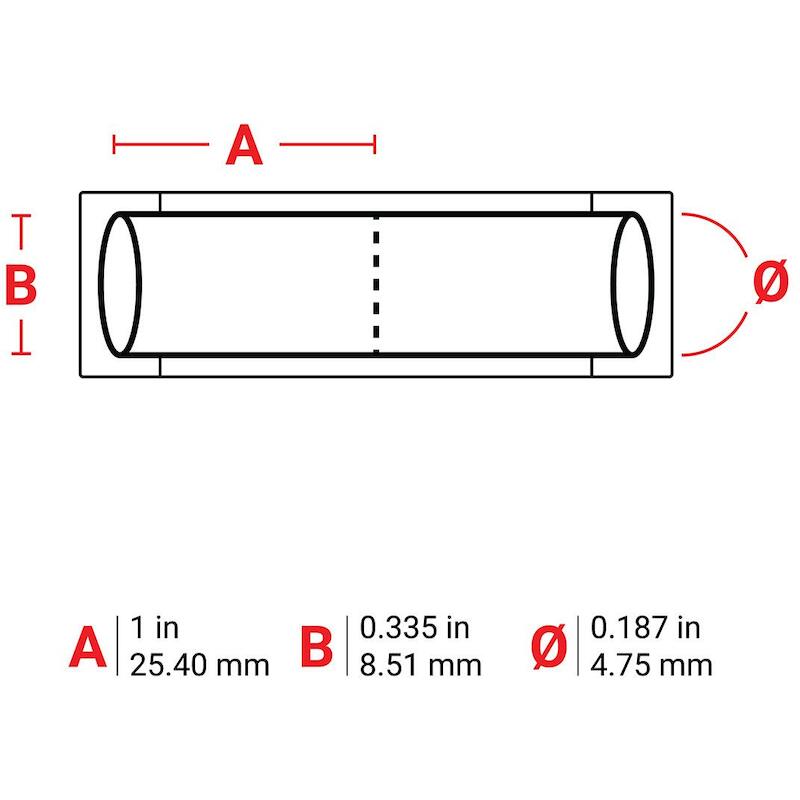 KRIMPKOUS - BRADY 104664 - WIT 25,4X 8,5 MM (1000EA)