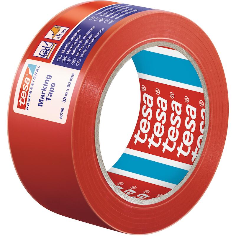 RUBAN SIGN.HAZARD WAR.ROUGE 60760  50MM X 33M TESA