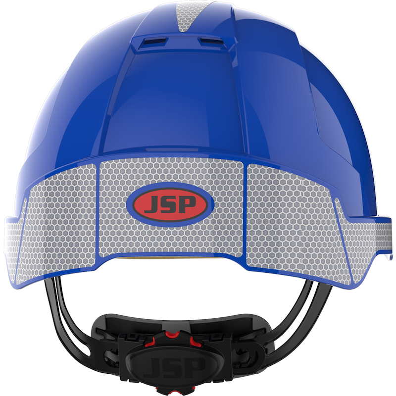 HELM VENTIL.+DRAAIKN.+REFL. EVOLITE CR2 BLEU   JSP