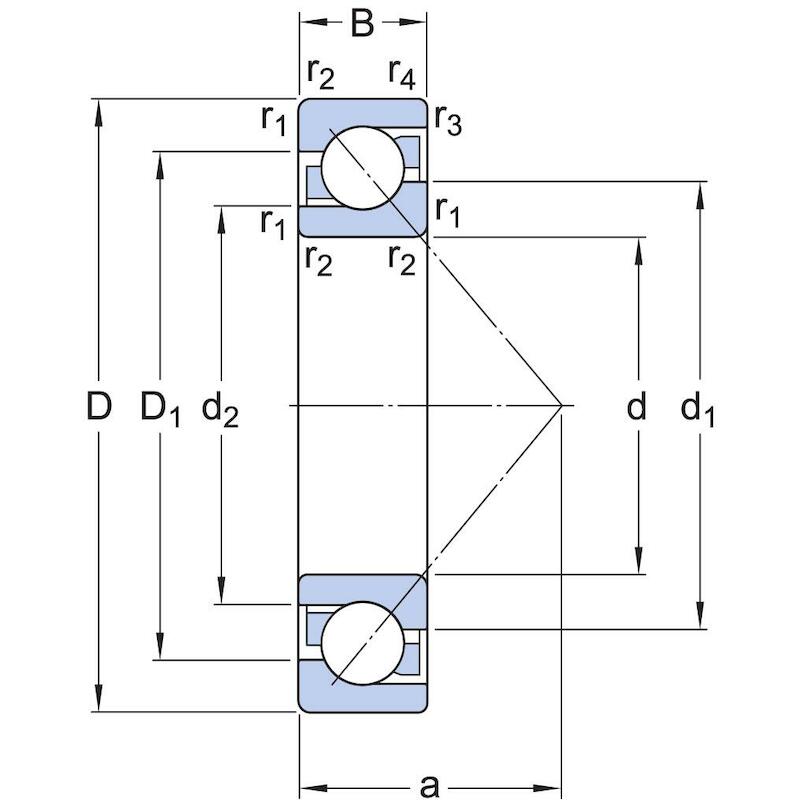 HOEKCONTACTKOGELLAGER - SKF 7201 BEP
