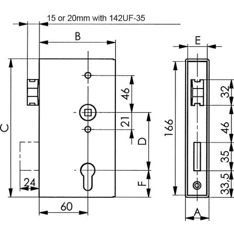 SLOTKAST ST.M/VERZINKT SLOT 14365 -40MM        AMF