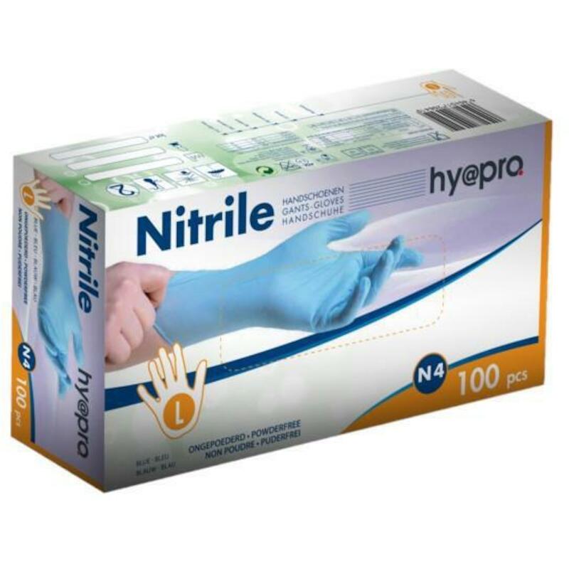 HANDSCHOEN NITRIL BLAUW     9001166 L (100ST)HY@PR