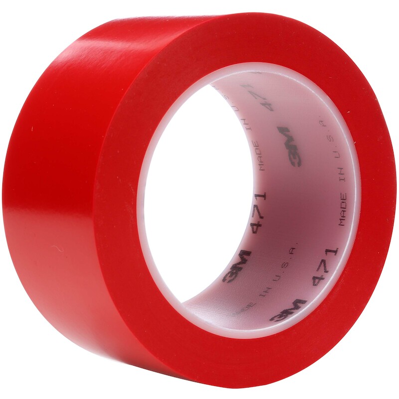 RUB.ADH.VINYL 0,13MM ROUGE  471  50MM X 33M     3M