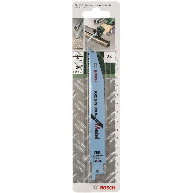 Bosch - Reciprocating saw blade - s 123 xf - Bi-metal - Metal - 150 mm - 2 pcs - 02801198