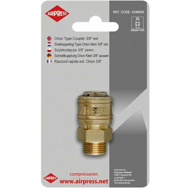 SNELKOPPELING 3/8"BSPP/M    46859         AIRPRESS