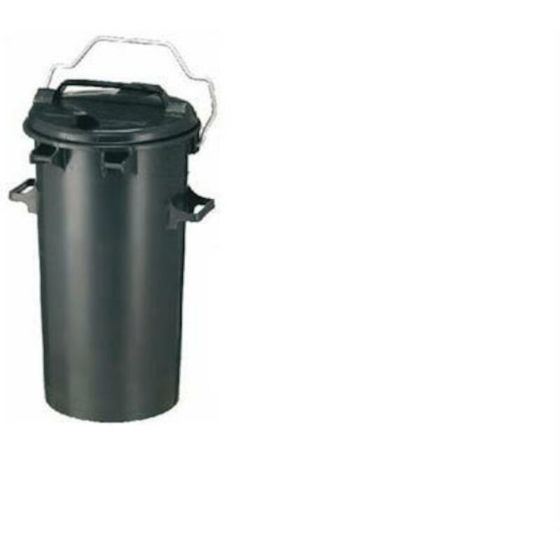 POUBELLE 50L.NOIR           335X335X730MM PLASTIBA