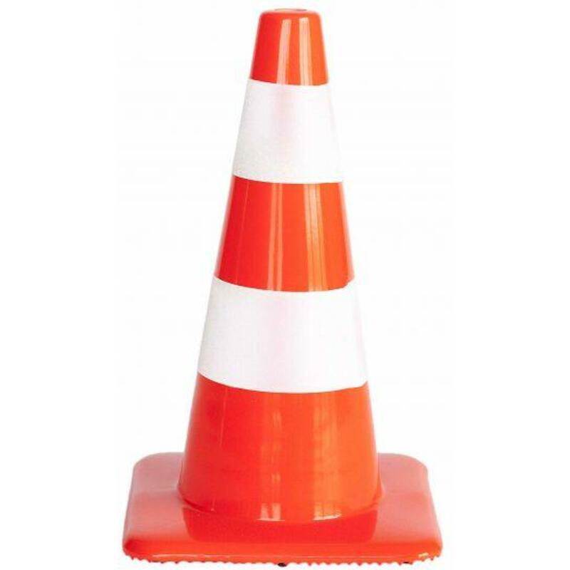 CONE PVC ROUGE/BLANC        SIKEL03R - 50CM REFLEC