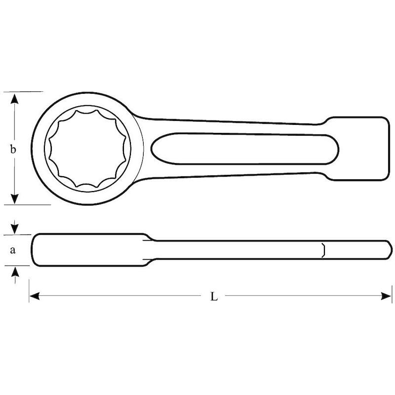 CLÉ POLYG. À FRAPPER 105MM  7444SG-M         BAHCO