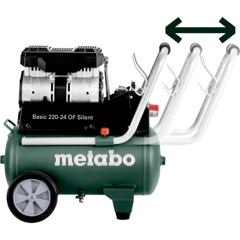 Metabo - compressor - Basic 220-24 of Silent - 8 bar - 24 l - 1100 w - 08122844
