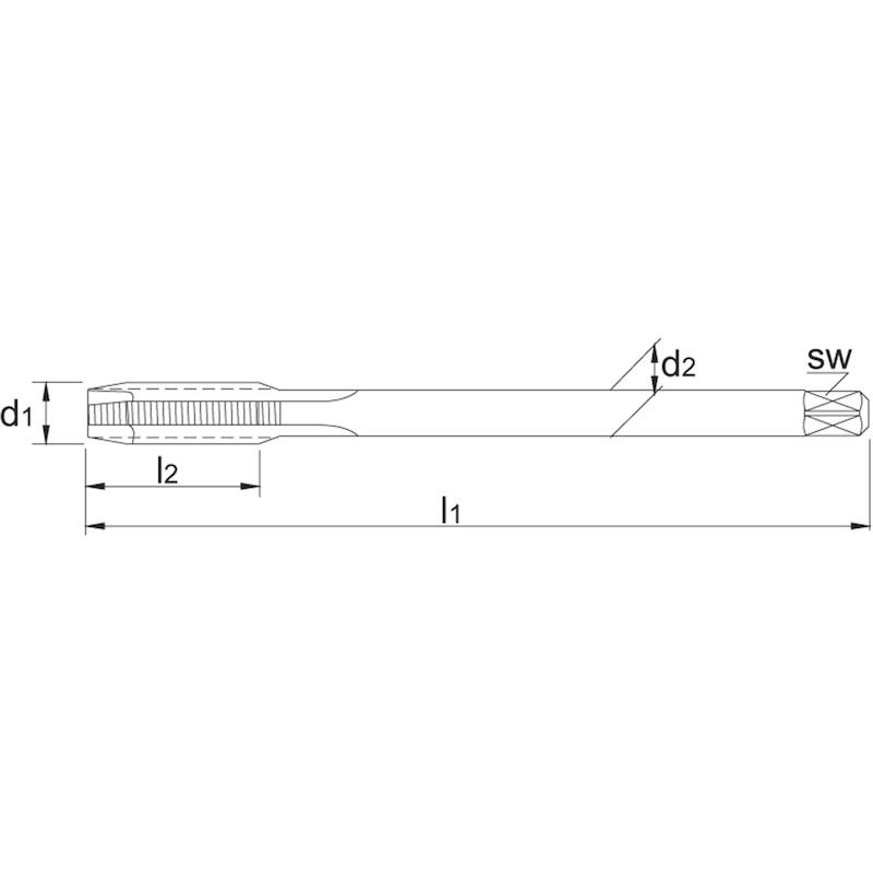UNI HSS-E MACHINETAP DIN 376 METRISCH VOOR DOORLOPENDE GATEN M12 - 222011200 - PHANTOM