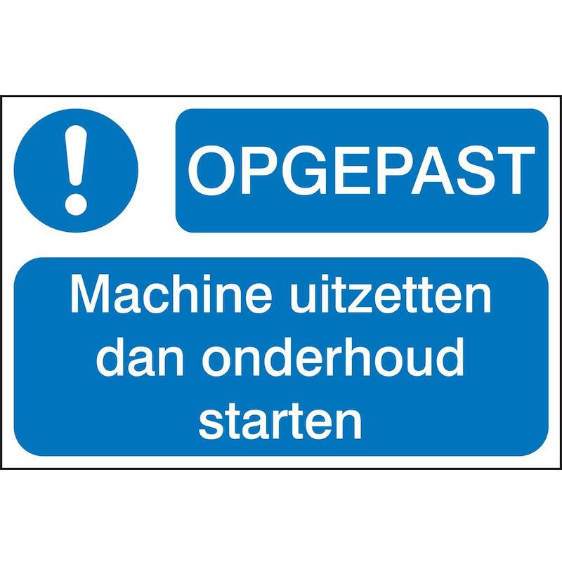 ÉTIQ. 230802 LABEL-OPGEPAST MACHINE UITZETTEN