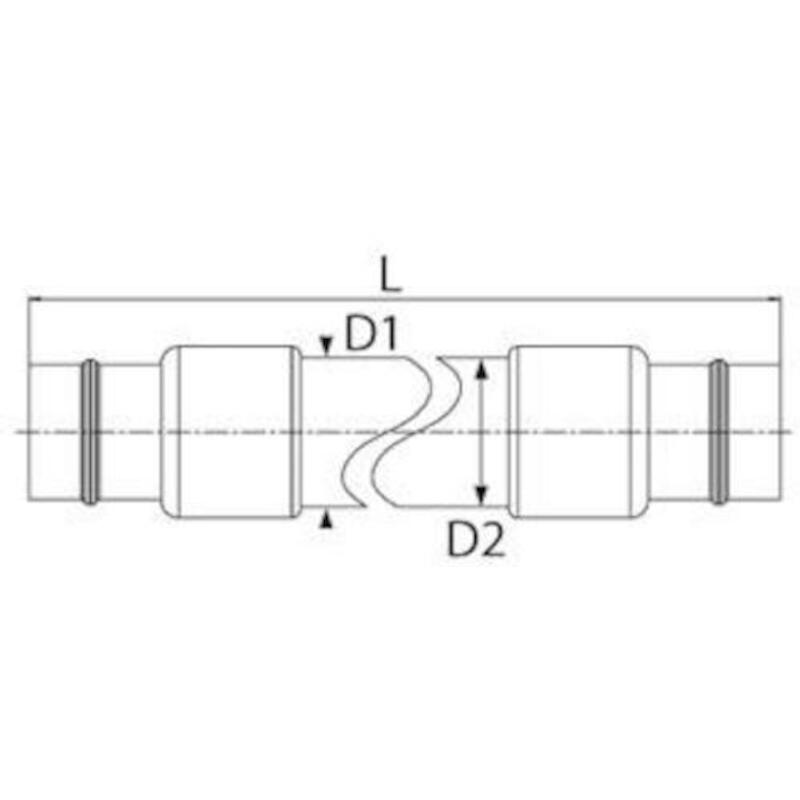 TUYAU AIR/VACUUM 100X116    FP01 L3 02 (2000MM)TRA