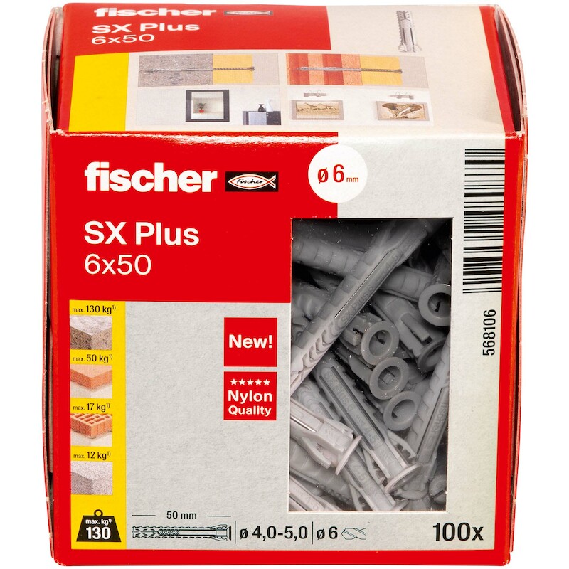 PLUG NYLON                  SX PLUS 6X50   FISCHER