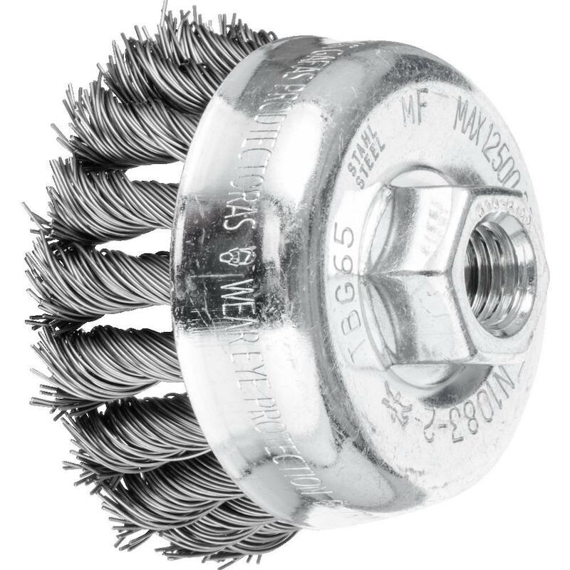 Pferd - Brosse boisseau torsadée - tbg 65/M14 st 0,50 - ø 65 mm - M14 - fil d'acier ø 0,50 mm - 02464664