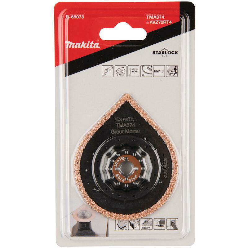 Makita - Grout and mortar remover - B-65078 - TMA074 - hm-riff - G40 - ø 70 mm - Starlock - 03013106