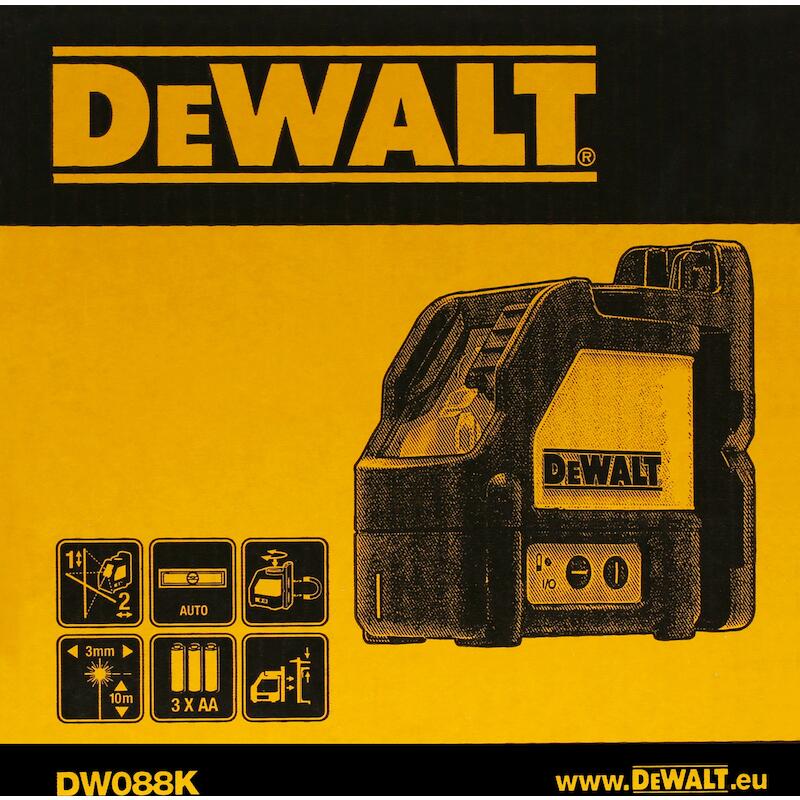 LASER EN CROIX 2 RAYONS     DW088K - 10M    DEWALT