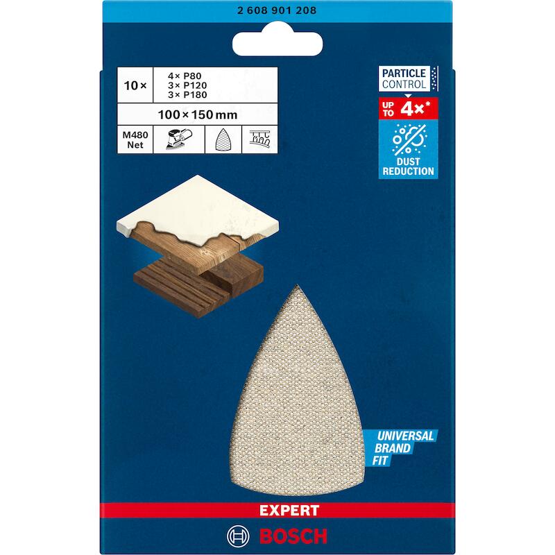 SET ABRASIF. BOIS 100X150   2608901208 (10PC)BOSCH
