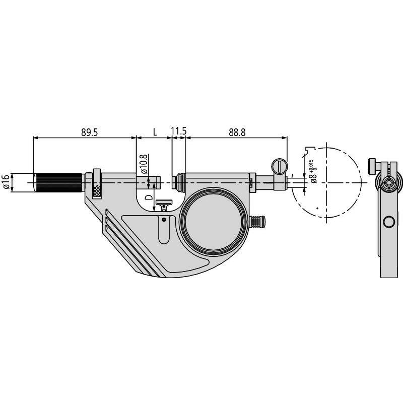 PASSAMÈTRE S/COMPA.+COFFRET 523-142 25-50MM MITUTO