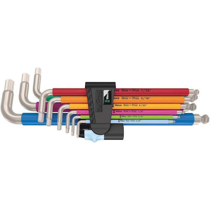 JEU CLÈS MÂLE MULTICOLOUR   3590/9 HEX-PLUS (9PC)