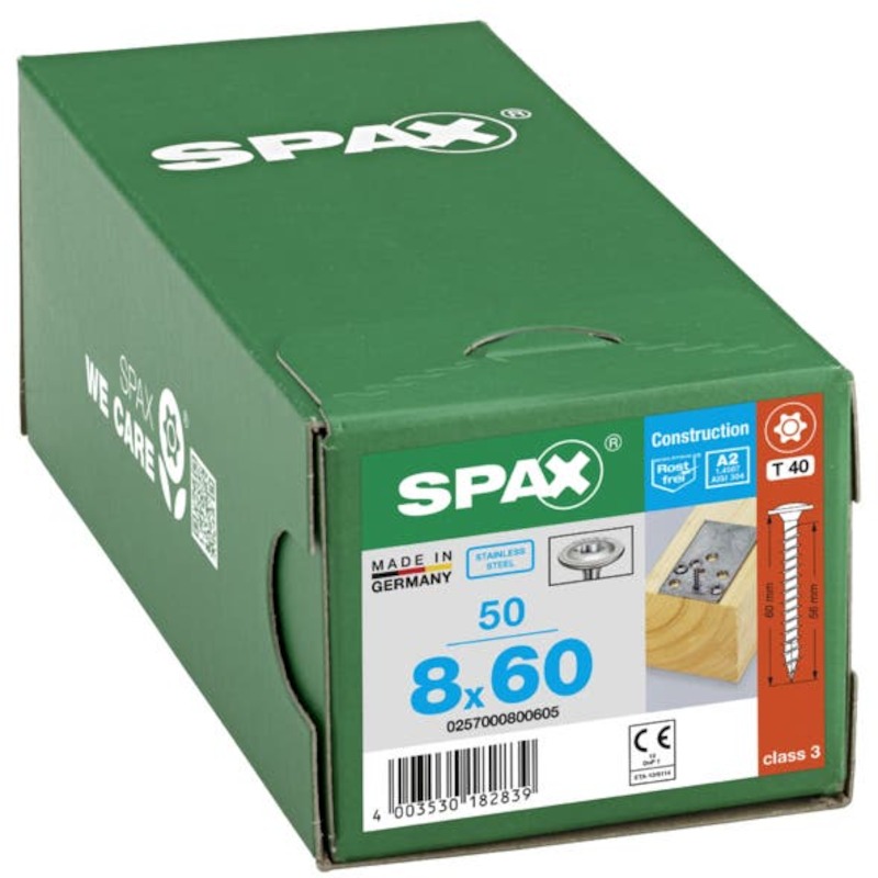VIS CHARPENTE T40 FC T-STAR+  8,0X60 - INA2